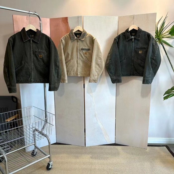 熱銷 Carhartt wip底特律圣達菲卡哈特復古款j97翻領水洗工裝夾克男女可開發票