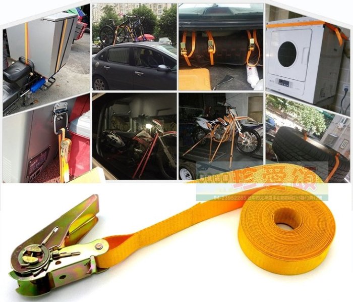 【珍愛頌】A184 貨車捆綁帶 5米 貨車捆物帶 機車捆物帶 貨車拉緊器 棘輪貨物綁帶 車頂架綁帶 車頂行李固定器 布猴