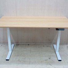 新竹二手家具◎百豐悅2手家具-二手 書桌 140公分白橡升降書桌 電腦桌 辦公桌 桃園二手傢俱 公館2手傢俱