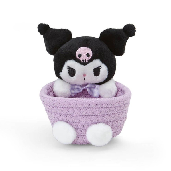 【震撼精品百貨】酷洛米 Kuromi~日本SANRIO三麗鷗 酷洛米玩偶造型收納籃S*88636