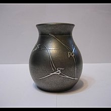 勇福堂》】日本茶道具－浪華錫半造【日本純錫製飛鳥紋茶器三件（茶壺