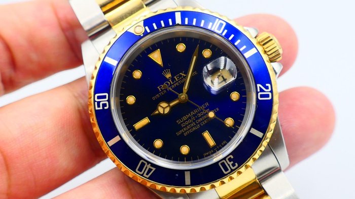 【超好價】1990年份罕見極美品T25藍面ROLEX勞力士16613盒單全16803 116613LB 116613參考