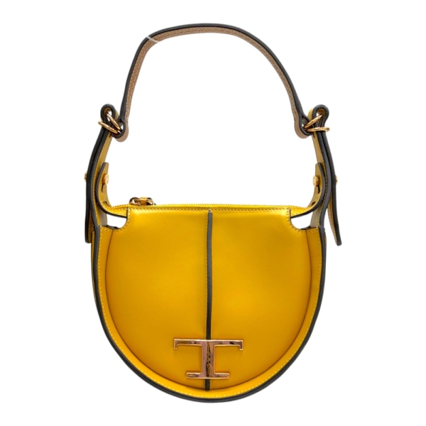 TODS 托德斯 黃色 牛皮 T Timeless Mini Hobo 手提包 【二手名牌BRAND OFF】