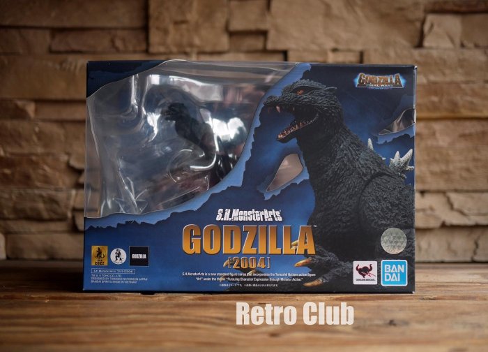 Retro CLUB【一元起標】【全新】萬代 S.H.MonsterArts Godzilla 2004 哥斯拉：最後戰役 C260727