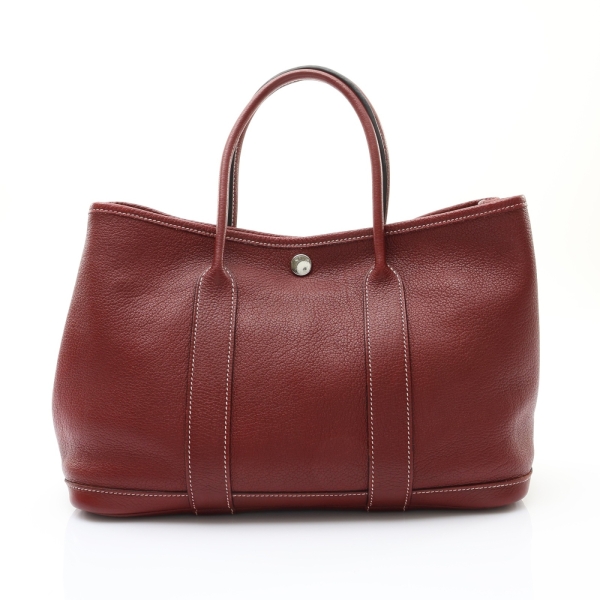HERMES 愛馬仕 Garden Party 30 手提包 花園包 愛馬仕紅色 Negonda 牛皮 【二手名牌BRAND OFF】