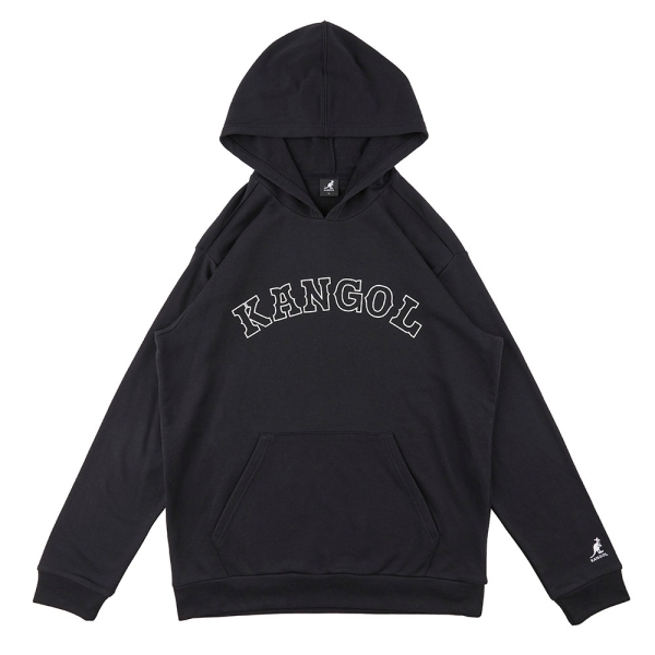 KANGOL 長袖 黑 基本款 薄帽T 中性 6355107220