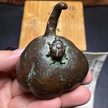 日本中古】石黑孫七作銅制南瓜瓢蟲水滴文房雅器• 作者石黑孫七（日本