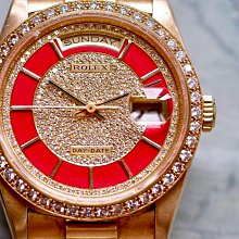 ROLEX Day-Date 18348 勞力士原裝紅色琺瑯滿天星18238、18038 | Yahoo拍賣