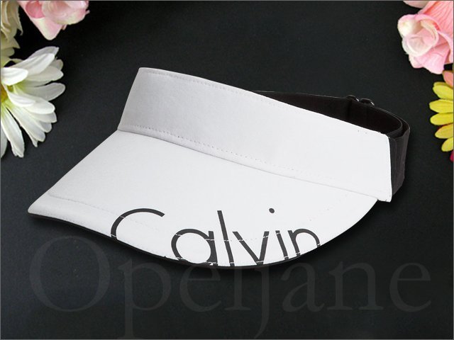 CK Calvin Klein 卡文克萊 男女適用白色爬山運動跑步遮陽空頂 遮陽帽中空帽高爾夫網球帽子愛COACH包包