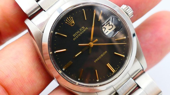 【美好時光】罕見黑面金釘版本ROLEX勞力士6694有原始保單收藏品適出