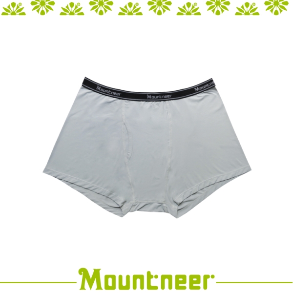 【Mountneer 山林 男 排汗開洞四角內褲《淺灰色》】11K77-08/透氣內褲/排汗內褲/四角褲