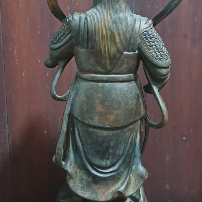 中国明時代　仏像　古銅製　重さ；726g / 西X-1 LIG】中国美術 明時代 老銅 真武大帝像 21.5㎝ 玄天上帝 時代唐物