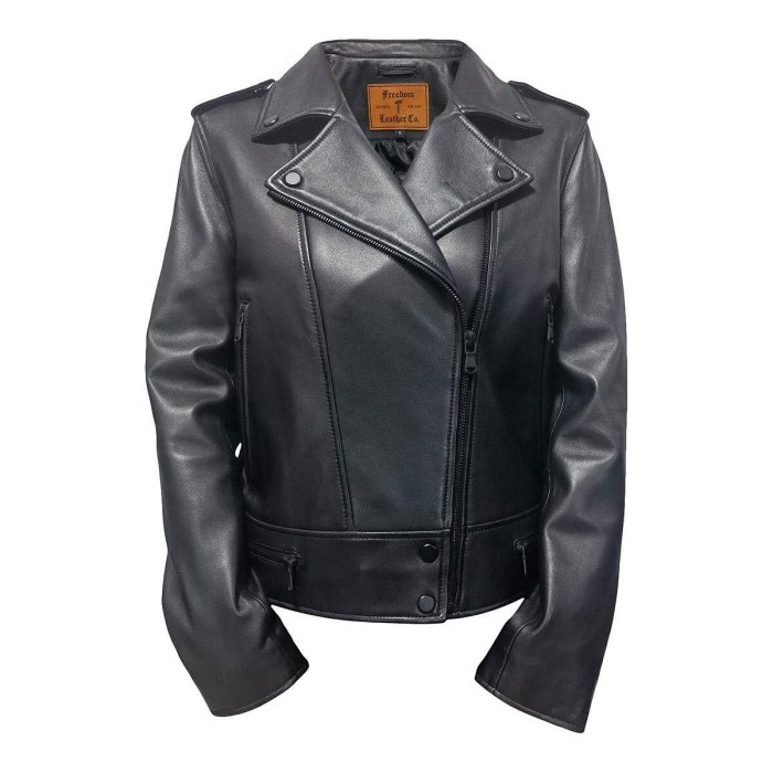 黑色皮衣 免運請看末圖 純羊皮女款騎士外套 淡水可自取 freedom 女裝