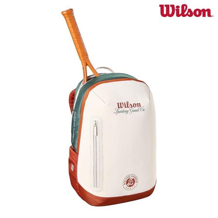 【曼森體育】Wilson ROLAND GARROS 2026 TENNIS BACKPACK Cream 後背包 米色 法網系列