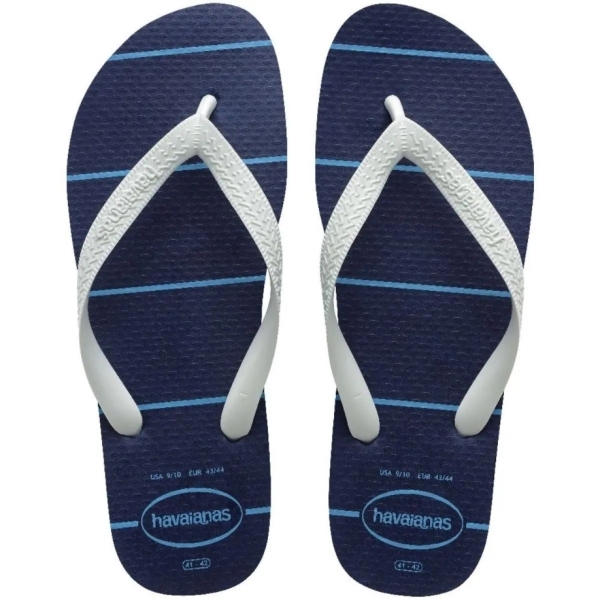 HAVAIANAS 哈瓦仕 人字拖 深藍白 線條 基本款 拖鞋 中性 41485870555