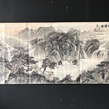 潘天壽 山水 Z299【潘天壽】山水，八尺橫幅純手繪作品尺寸約：239*100厘米未裝裱