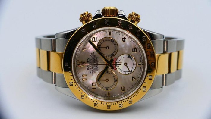【美好時光】ROLEX 116523罕見珍珠貝母面盤半金迪通拿Daytona美品 116520 116503參考