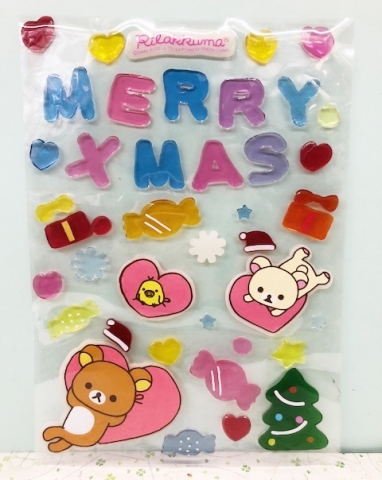 【震撼精品百貨】Rilakkuma San-X 拉拉熊懶懶熊~貼紙-聖誕節#69125