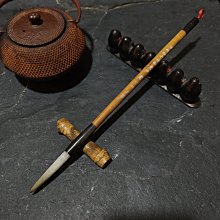 嚴選八十年代戴月軒湖筆莊中號凈純細光鋒如意羊毫齊穎毛筆，口徑8毫米