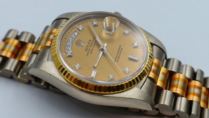 【美好時光】盒單全!罕見型號勞力士ROLEX 18039BIC稀有三色金版本!全原裝超美品RSC洗油保養完成( 18238 18239參考)