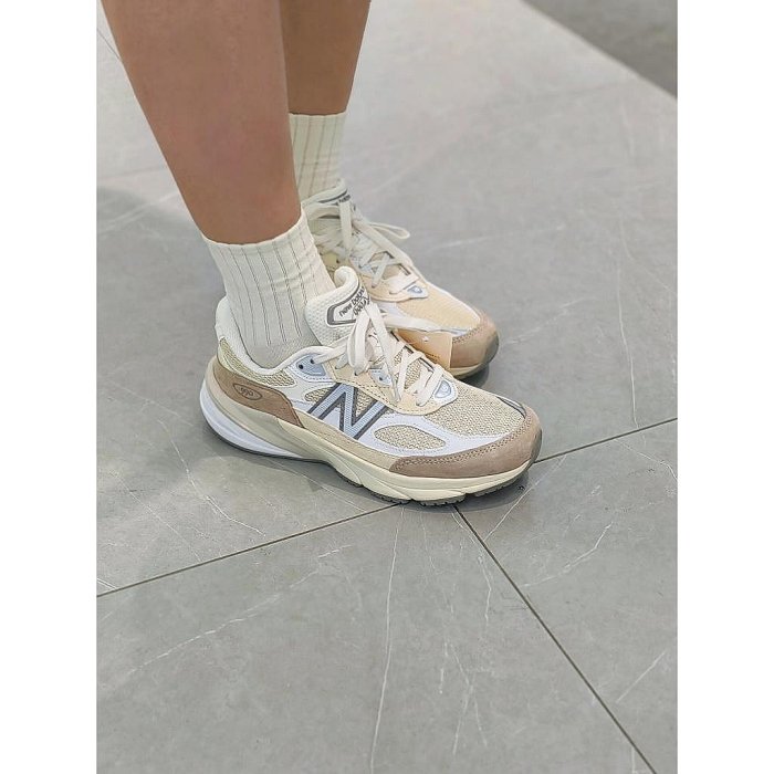 【小野潮鞋館】New Balance NB 990 V6 白棕 淺奶茶色 男女同款 慢跑鞋 復古 休閑鞋 M990SS6