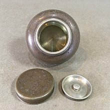 1383 時代錫器 本錫製　 梅文　茶入 錫製茶器急須茶入茶托三品箱入錫半作品三寶堂茶道具專門店