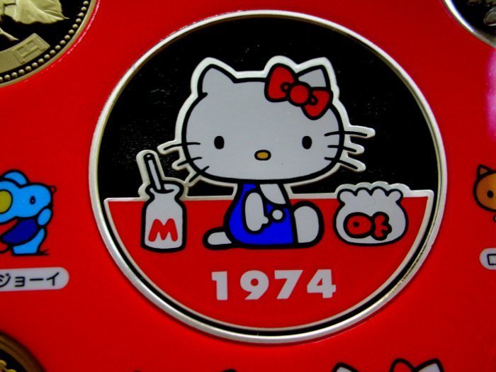 平成16年2004年Hello Kitty 凱蒂貓30周年造幣局製盒裝紀念銀套幣