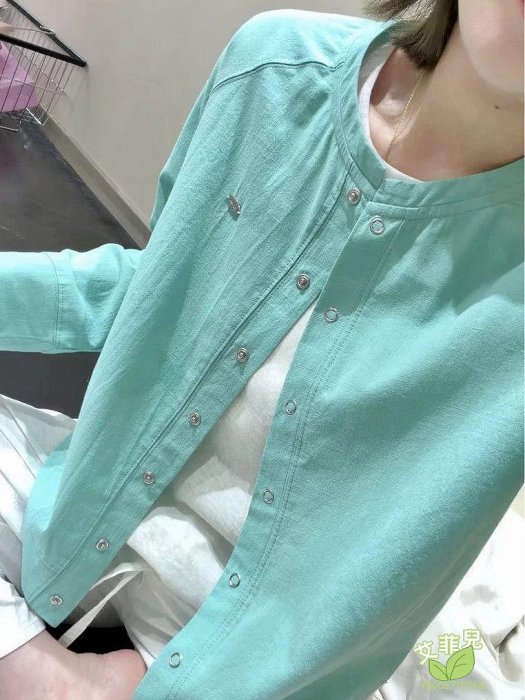 艾菲兒=彩色多巴胺糖果色薄款外套棉麻質百搭減齡女士上衣夏季新款防曬衣