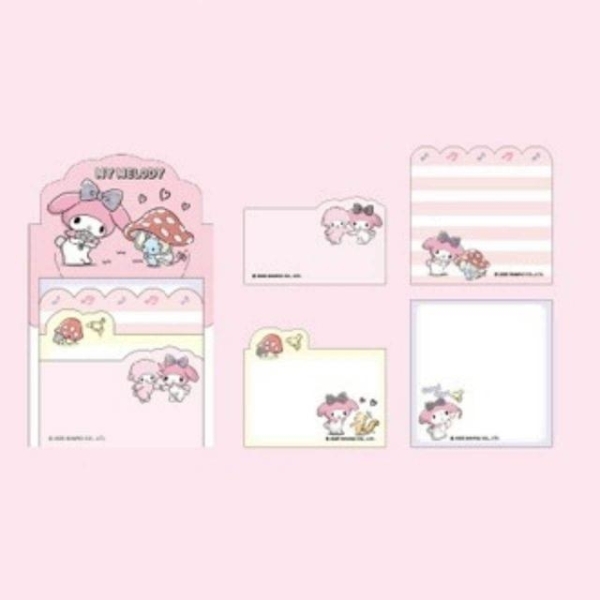小禮堂 Sanrio 三麗鷗 美樂蒂 可立式便利貼 (蘑菇款)