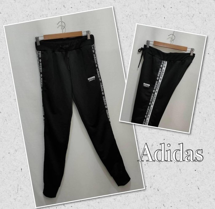 ☀️二手衣☀️Adidas 男款 三葉草串標厚運動長褲36號AE00252