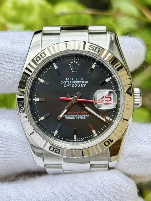 勞力士 ROLEX 型號116264  爬山虎 紅日期  動力來源3135 錶徑36mm M字頭 2007年