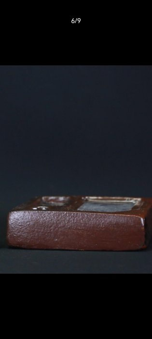 嚴選日本昭和時期陶瓷硯，兩用實用兼具美感11.4cm直徑陶硯磯頭文房具