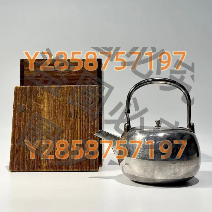 日本老銀壺明治時期金龍堂主松尾忠久作純銀壺高13cm直徑古玩舊藏回流