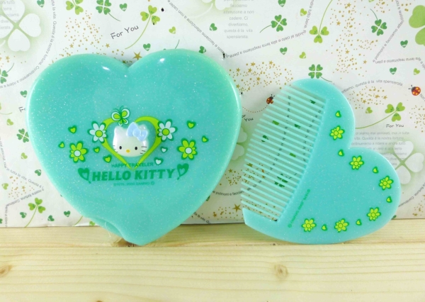 【震撼精品百貨】Hello Kitty 凱蒂貓-KITTY鏡梳組-心藍