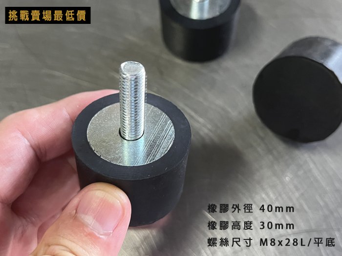橡膠避震40*30@ M8（華司加強版） 避震緩衝墊 腳墊 橡膠緩衝墊 螺絲避震墊 橡膠緩衝塊 馬達防震墊 橡膠墊片