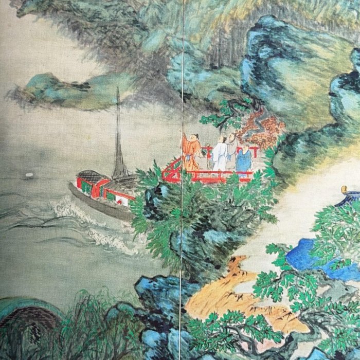 鐵齋／京都国立博物館監修／朝日新聞社 日本京都國立博物館監修【富岡鐵齋】畫集全美品帶原裝錦盒和紙盒朝日