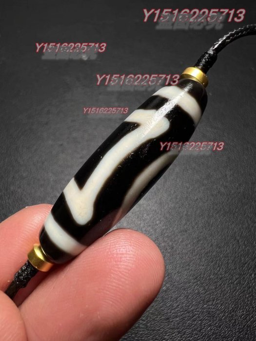 臺灣純手工黑白一眼天地天珠尺寸12.8*12*39mm 材質瑪瑙藏品老貨收藏