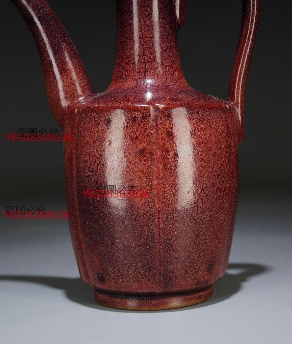 宋代鈞窯红釉宋徽宗御用筆洗奉華御用底款 宋汝窯紅釉宋徽宗御制款十二生肖壺，高10×15厘米1000790 官窯汝