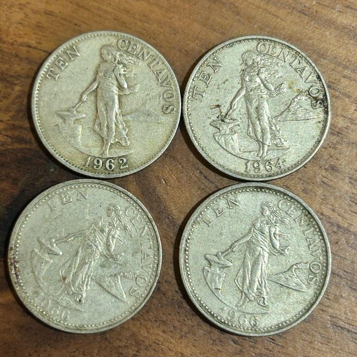 H2Shop】菲律賓Philippines 10分sentimos 1962-1966年馬榮火山銅鋅鎳