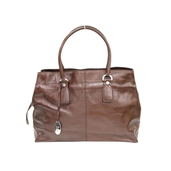 TODS 托德斯 棕色牛皮 G-BAG 肩背包 【二手名牌BRAND OFF】