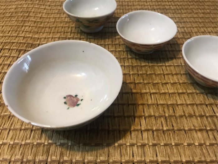 清代同治粉彩福壽紋手繪茶杯茶道4件老件| Yahoo拍賣