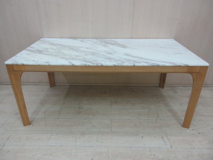 新竹二手家具◎百豐悅2手家具-二手 餐桌椅 180公分石面木腳餐桌 6尺餐桌 用餐桌 六人餐桌 台中二手傢俱 竹東2手傢俱