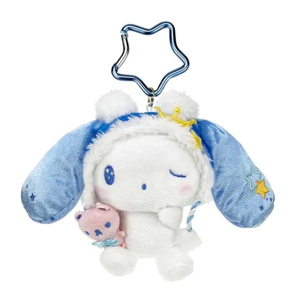 【震撼精品百貨】大耳狗 Cinnamoroll 日本SANRIO三麗鷗 大耳狗造型絨毛玩偶吊飾-皇冠星星*72630