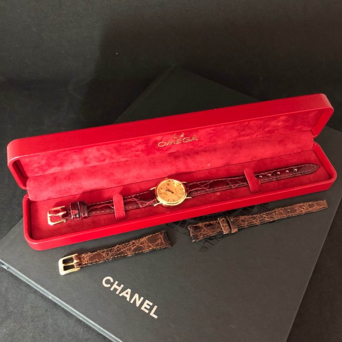 感謝收藏《三福堂1195》Omega歐米茄18黃K金錶