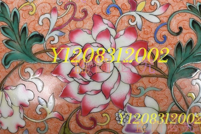 可議價！清乾隆，琺瑯彩描金雙龍戲珠紋圈口洗，高36厘米，口徑瓷器老瓷