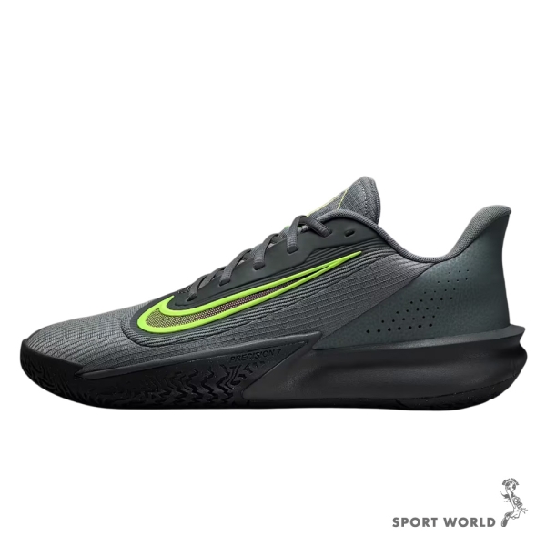 Nike 籃球鞋 男鞋 Precision 7 灰黑綠【運動世界】HJ9153-004