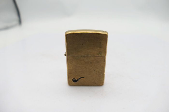 小蔡二手挖寶網) 美國製ZIPPO 黃銅菸斗造型煤油式打火機收藏品總重量約