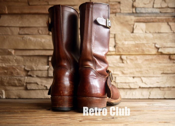Santa Rosa Engineer Boot Retro CLUB【一元起標】【二手】Santa Rosa by HTC Engineer Boots 美國製 咖啡色 茶芯皮革 工程師靴 ...