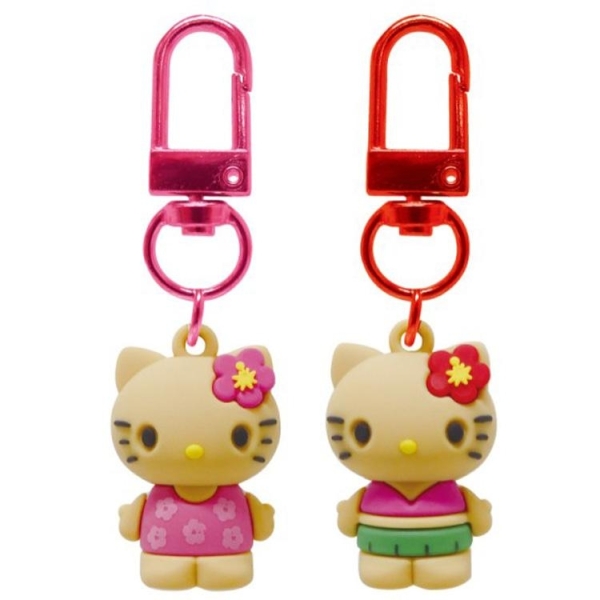 【震撼精品百貨】Hello Kitty 凱蒂貓~日本Sanrio三麗鷗 KITTYPVC造型公仔吊飾2入組-扶桑*62035