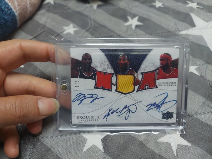 Michael Jordan + Kobe Bryant + Lebron James 非親筆簽名 Reprint 重製卡